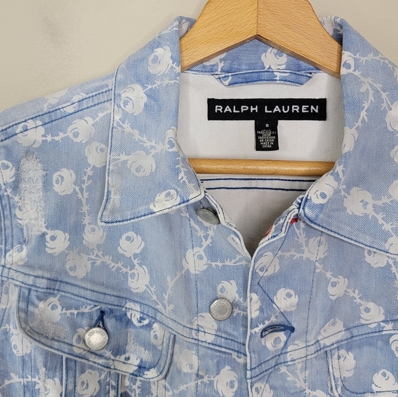 Ralph Lauren Black Label | Floral Denim Jacket - Picture 2 of 7